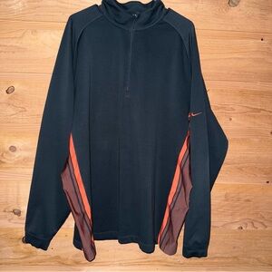 Nike dark gray and Orange Lightweight 1/4 zip pull over Jacket